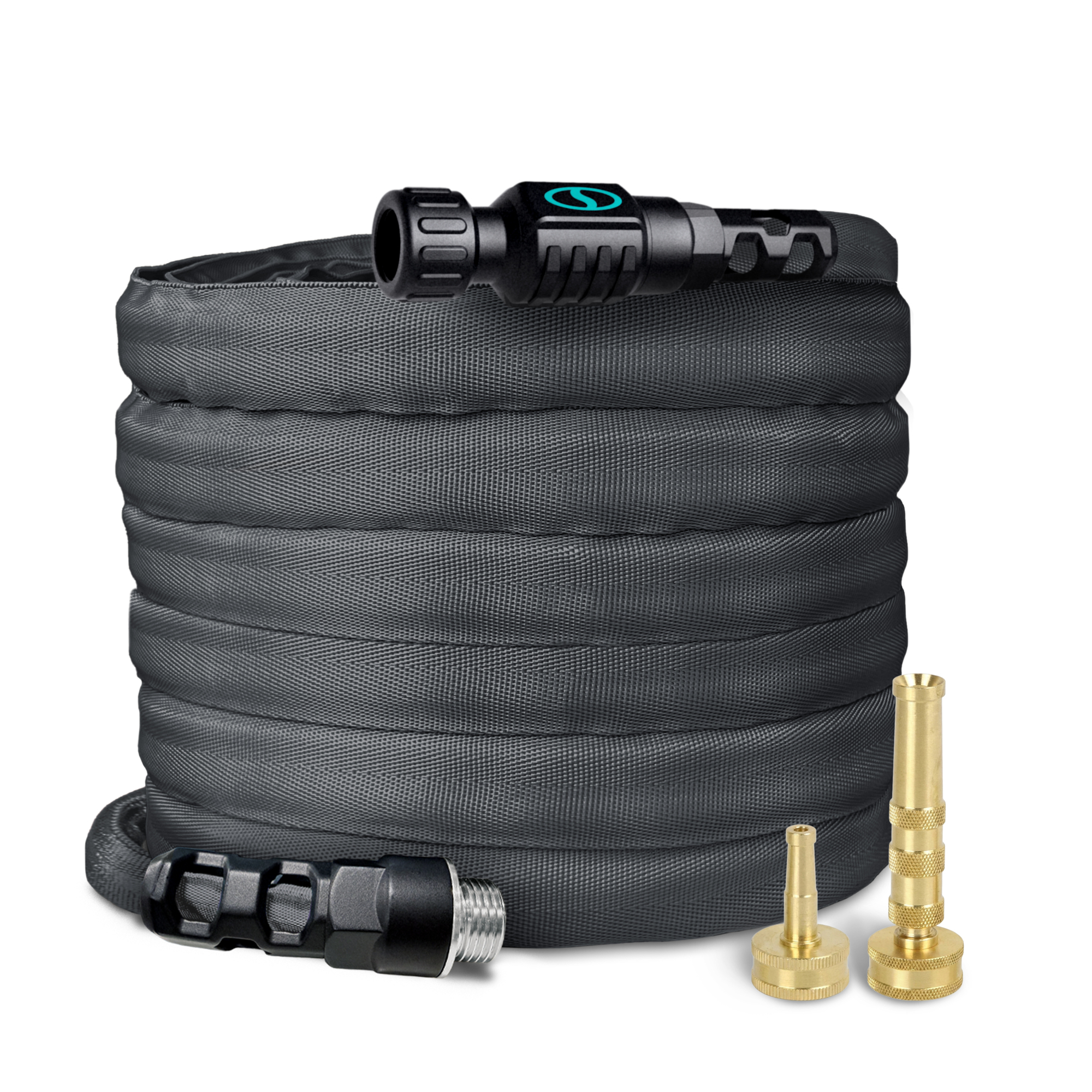 50-Ft x 5/8-Inch FiberJacket Garden Hose with Twist & Jet Sweeper Nozzles